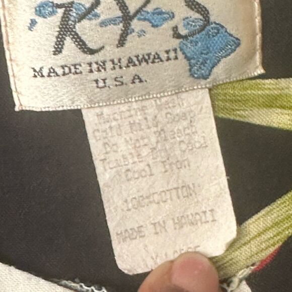 KY’s Hawaiian Floral Midi Cotton Dress XL - Picture 7 of 8